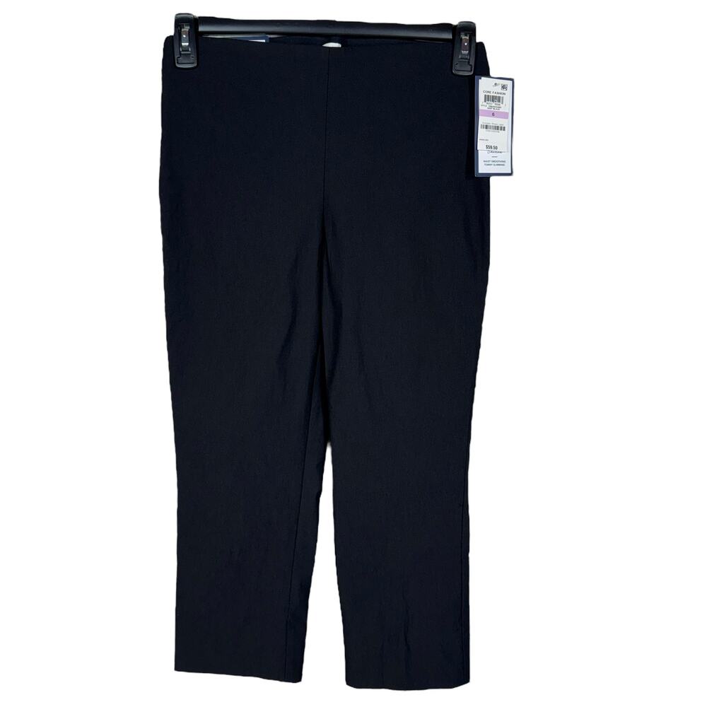 Charter Club SZ 6 Chelsea Capris Pants Flat Front Stretch Pull-On Slimming Black